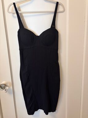 Guess Black Bustier Slip Dress - Sleek Cup Bodice